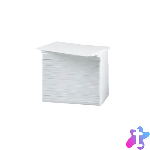 Zebra Plasztikkártya fehér (30 MIL) CR80, 100 db/doboz