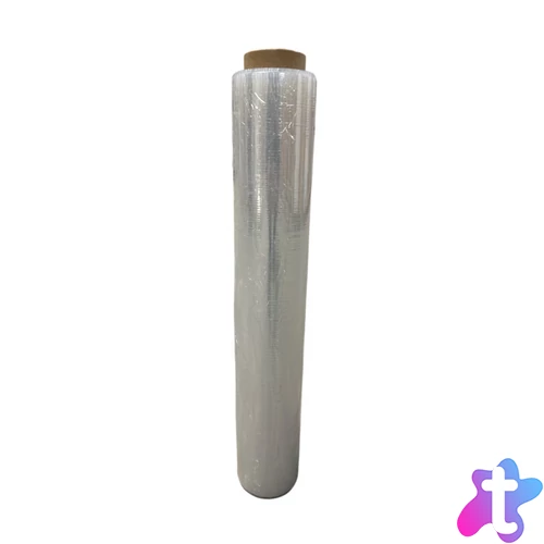 Kézi stretch fólia (Nyújtható, 23 mikron,Transzparens), 109m, 1,15kg fólia, 1,5 kg/tekercs