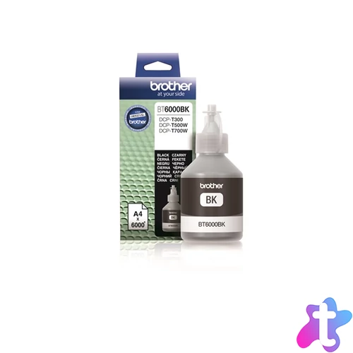 BROTHER Tintapatron BT6000BK, 6000 oldal, Fekete