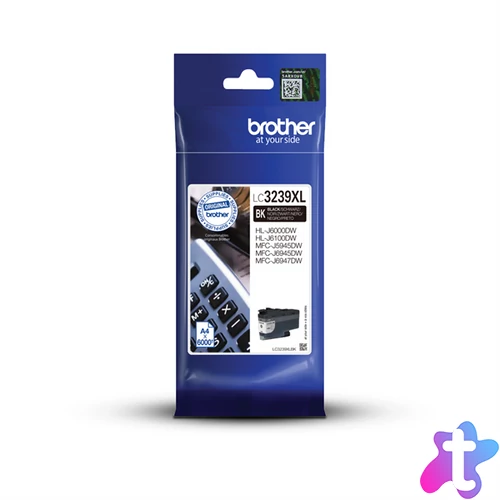 BROTHER Tintapatron LC3239XLBK, Szuper nagy töltetű - 6000 oldal, Fekete