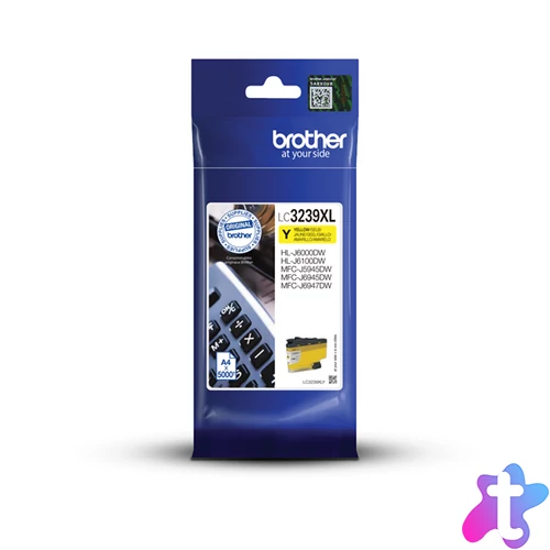 BROTHER Tintapatron LC3239XLY, Szuper nagy töltetű - 5000 oldal, Yellow