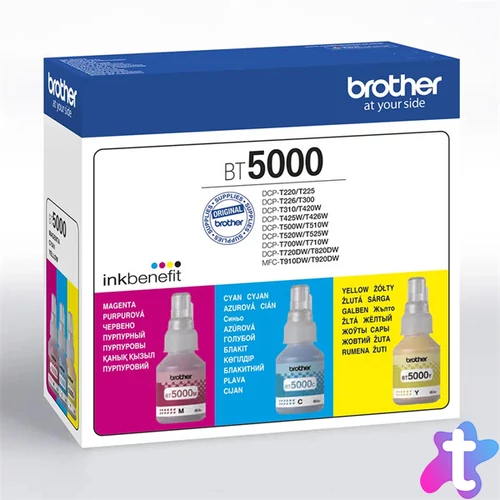 BROTHER Tintapatron BT5000CLVAL, 5000 oldal, CMY