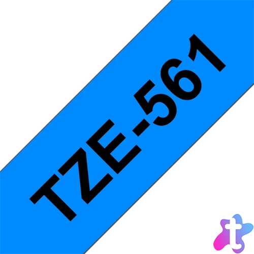 BROTHER szalag TZe-561, Kék alapon Fekete, Laminált, 36mm  1.4", 8 méter