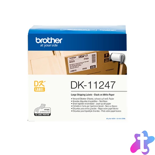 BROTHER Szalag DK-11247, fehér alapon fekete, 103mm x 164mm, 30.48m, 108db