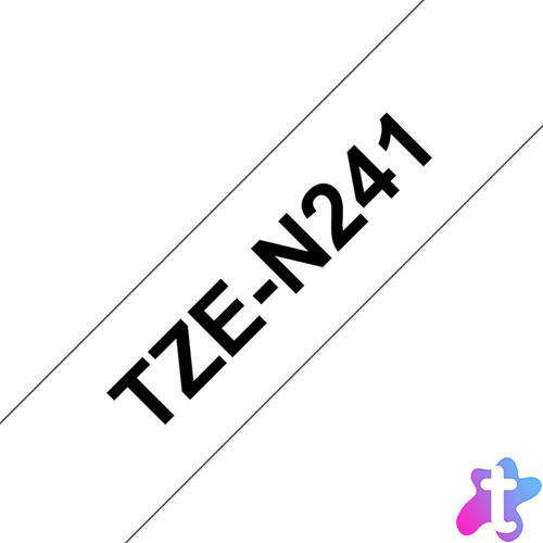 BROTHER szalag TZe-N241, Fehér alapon Fekete, Nem laminált, 18mm  0.7", 8 méter