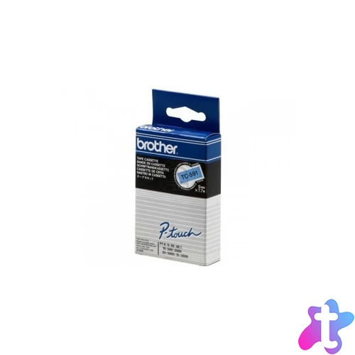 Brother szalag TC591 P-Touch, 9mm kék alapon fekete