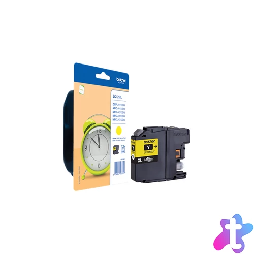Brother Tintapatron LC125XLY, Szuper nagy töltetű - 1200 oldal, Sárga