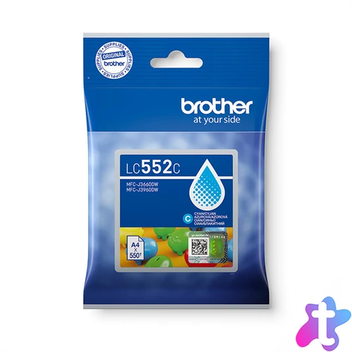 BROTHER Tintapatron LC552C - 550 oldal, Cyan