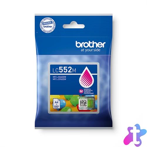 BROTHER Tintapatron LC552M - 550 oldal, Magenta