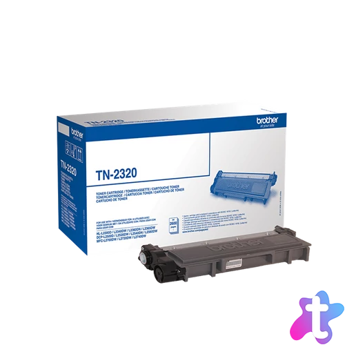 BROTHER Toner TN-2320, Nagy töltetű - 2600 oldal, Fekete