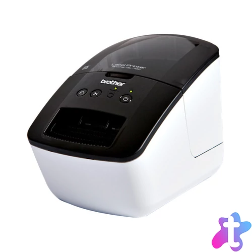 BROTHER Címkenyomtató QL-700, asztali, thermál, 93 címke/perc, 150mm/mp, USB, 300dpi, LED kijelző, DK címke