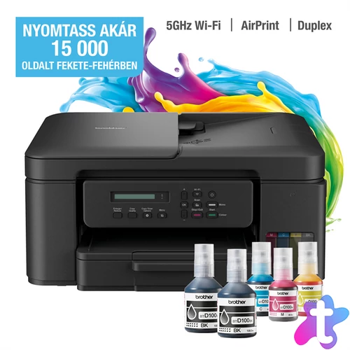 BROTHER Tintasugaras MFP NY/M/S DCP-T730W, színes, 16 lap/perc, WiFi/USB, 6000x1200dpi, ADF, duplex, 128MB