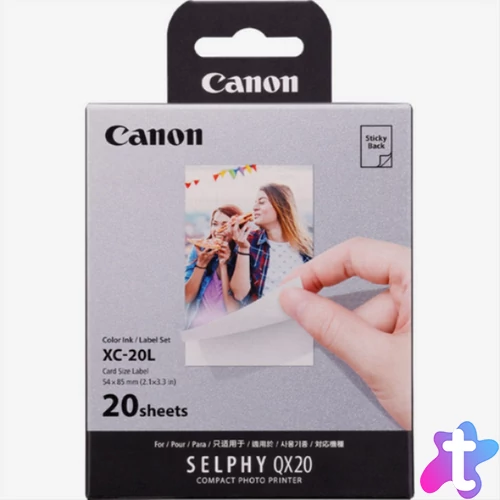 CANON Fotópapír + Tinta, XC-20L, 20db 54 x 85mm, QX20