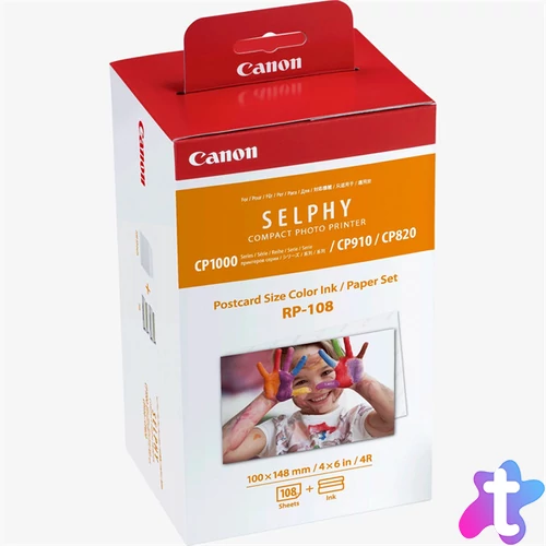 CANON Fotópapír + Tinta, RP108, 108db 100x148mm, SELPHY CP