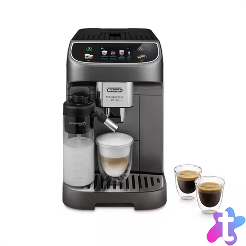 DELONGHI ECAM320.70.TB Magnifica Plus automata 2 személyes kávéfőző, 18 program, tartály: 1,8l, 1450W, Inox