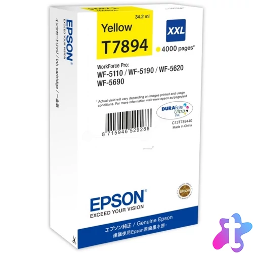 EPSON Tintapatron Ink Cartridge XXL Yellow