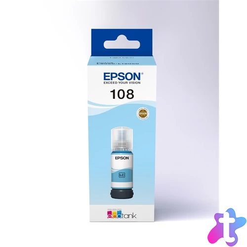 EPSON Tintapatron 108 EcoTank Light Cyan ink bottle