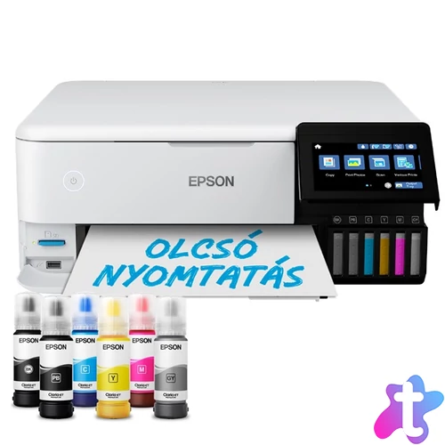 EPSON Tintasugaras nyomtató - EcoTank L8160 (A4, MFP, színes,5760x1440 DPI, 16 lap/perc,duplex,USB/LAN/Wifi/Wifi Direct)