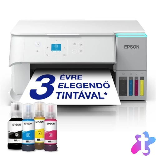 EPSON Tintasugaras nyomtató - EcoTank L4366 (A4, MFP, színes, 5760x1440 DPI, 33 lap/perc, duplex, USB/Wifi/Wifi Direct)
