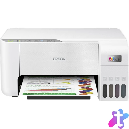 EPSON Tintasugaras nyomtató - EcoTank L3276 (A4, MFP, színes, 5760x1440 DPI, 33 lap/perc, USB/Wifi)