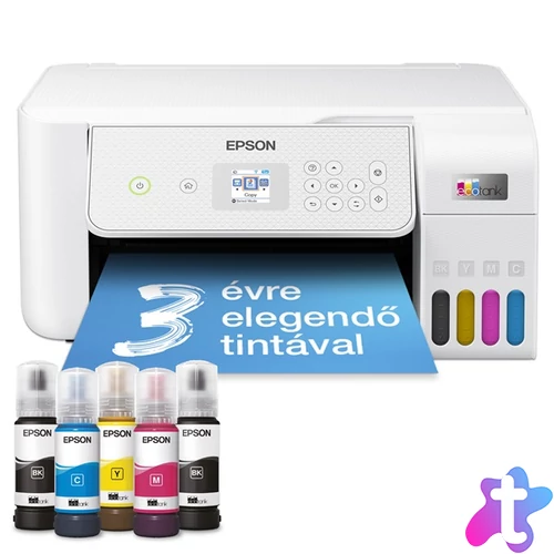 EPSON Tintasugaras nyomtató - EcoTank L3286 (A4, MFP, színes, 5760x1440 DPI, 33 lap/perc, USB/Wifi)