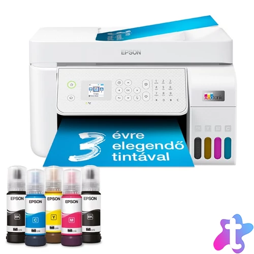 EPSON Tintasugaras nyomtató - EcoTank L5316 (A4, MFP, színes, 5760x1440 DPI, 33 lap/perc, USB/Wifi/LAN)