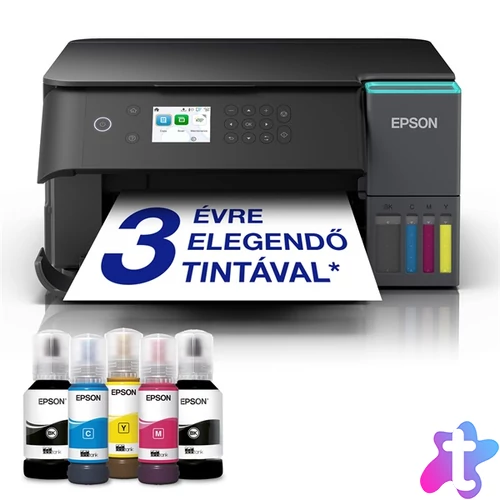EPSON Tintasugaras nyomtató - EcoTank L6360 (A4, MFP,színes, 4800x1200 DPI, 33 lap/perc,duplex,USB/LAN/Wifi/Wifi Direct)