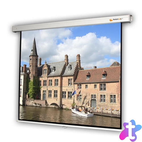 FUNSCREEN 106" (16:9) manuális fali vászon (Méret: 183x244 cm, Látható méret: 137x236 cm)