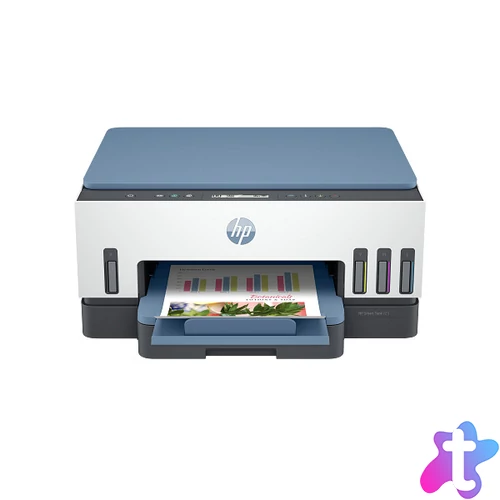 HP Tintasugaras MFP NY/M/S  Smart Tank 725 tintatartályos multifunkciós nyomtató, USB/Wlan A4 15l/perc(ISO), Duplex, kék
