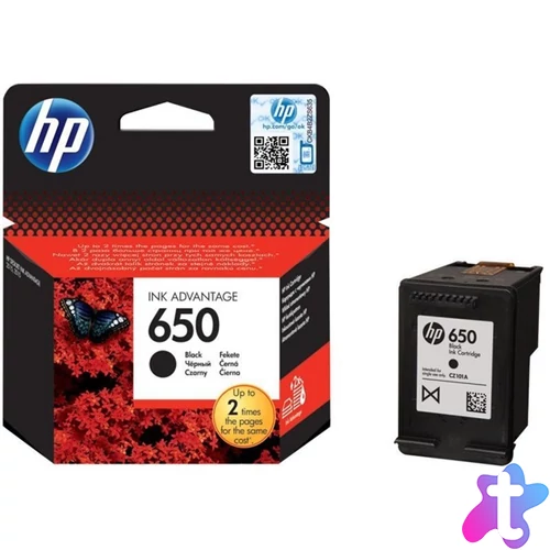 HP Patron No 650 fekete tintapatron Ink Advantage