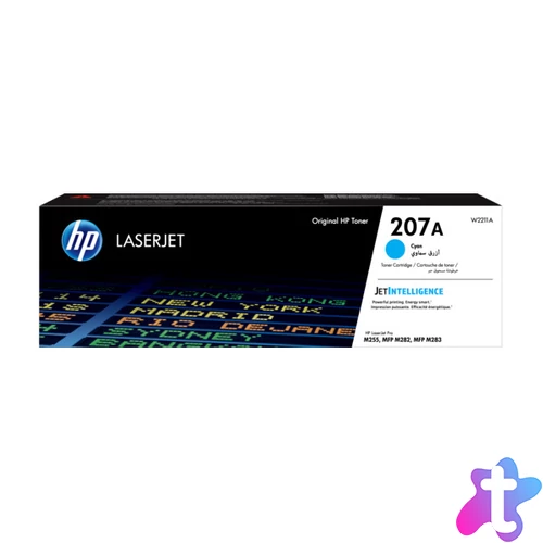 HP Toner (207A) W2211A ciánkék 1250/oldal M255/M282/M283