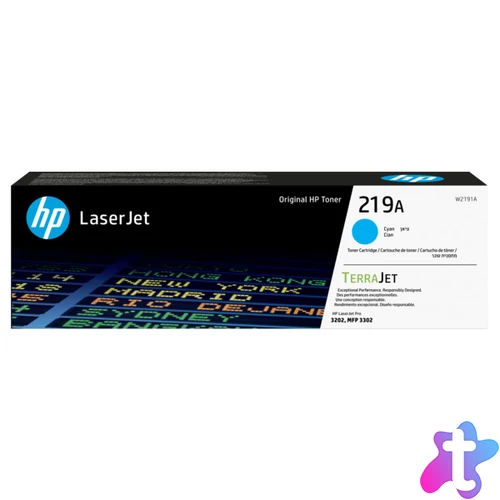 HP Toner (219A) W2191A ciánkék 1200/oldal 3302/3202