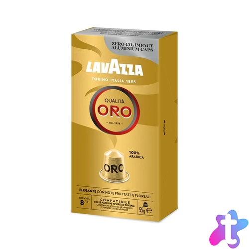 LAVAZZA Oro Nespresso kompatibilis alumínium kapszula csomag 10 db x 5.5g, 100% Arabica