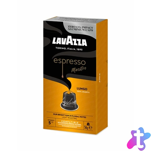 LAVAZZA Lungo Nespresso kompatibilis alumínium kapszula csomag 10 db x 5.6g, 100% Arabica
