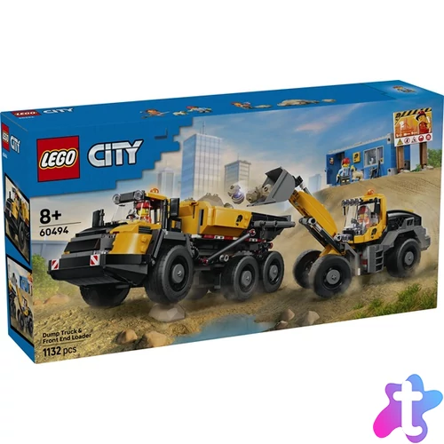 LEGO® City Big Vehicles Homlokrakodó és billenőplatós teherautó 60494