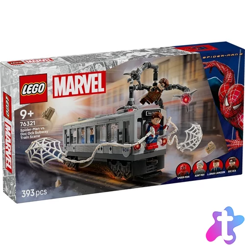 LEGO® | Marvel Pókember és Doc Ock csatája a metrókocsiban, építőjáték 76321