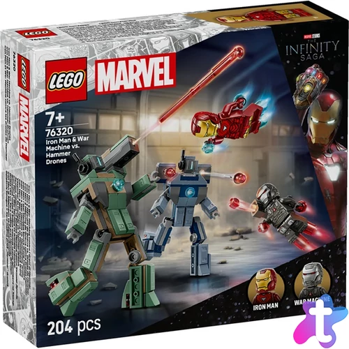 LEGO® | Marvel Vasember és Hadigép vs. Hammer-drónok, építőjáték 76320