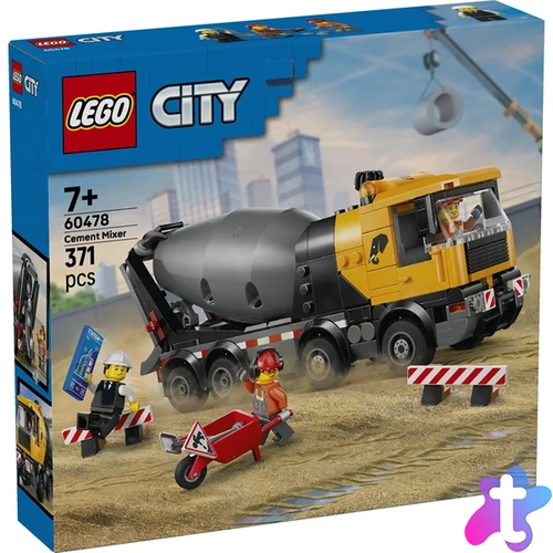 LEGO® City Betonkeverő teherautó építőjáték gyerekeknek 60478