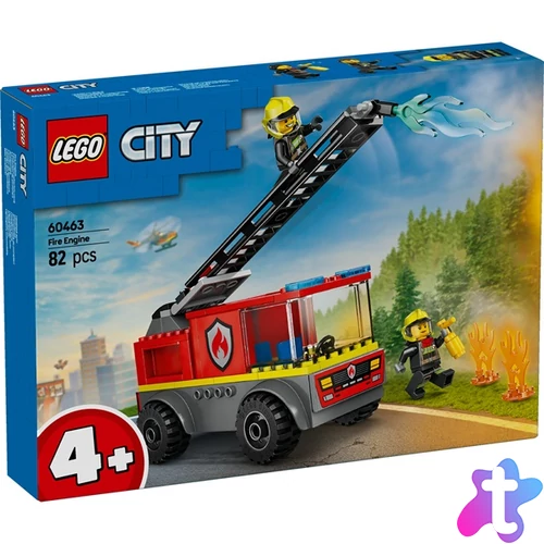 LEGO® City Létrás tűzoltóautó, játék tűzoltójármű, ajándék gyerekeknek 60463
