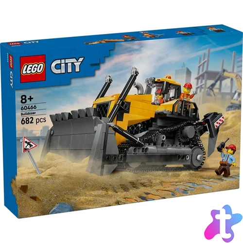 LEGO® City Sárga buldózer, építési területet megjelenítő játékkészlet 60466