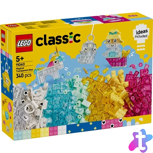 LEGO® Classic Átlátszó bűvös kockák, játék színes építőelemekkel 11040