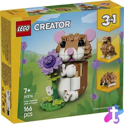 LEGO® Creator 3 az 1-ben Aranyos hörcsög egy virággal 31376