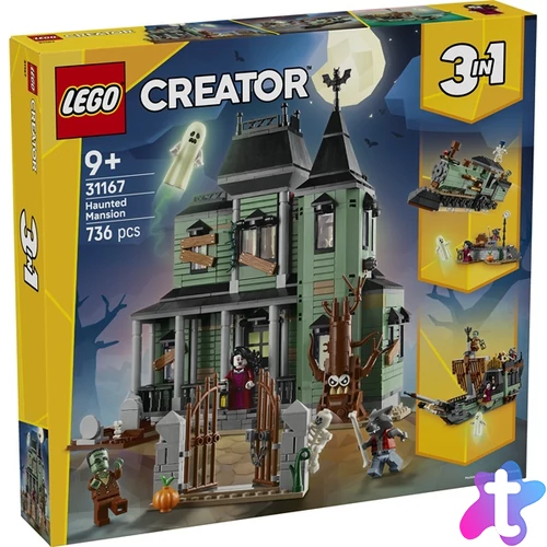 LEGO® Creator 3 az 1-ben Kísértetkastély, házat tartalmazó építőjáték 31167
