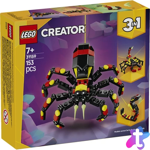 LEGO® Creator 3 az 1-ben Vadállatok: Meglepetésekkel teli pók, játékkészlet 31159