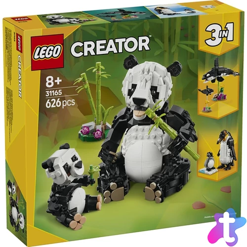 LEGO® Creator 3 az 1-ben Vadállatok: Pandacsalád, játékkészlet 31165