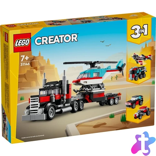 LEGO® Creator Platós teherautó és helikopter játék 31146