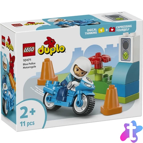 LEGO® DUPLO® Városi kalandok Kék rendőrségi motorkerékpár játékkészlet 10471