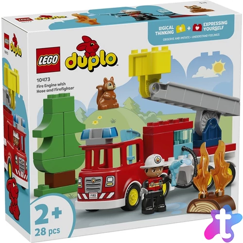 LEGO® DUPLO® Városi kalandok Tűzoltóautó tömlővel és tűzoltóval 10473