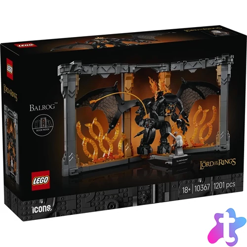 LEGO® Icons Könyvkuckó: A Gyűrűk Ura: Balrog™, dekorációs szett a könyvespolcra 10367