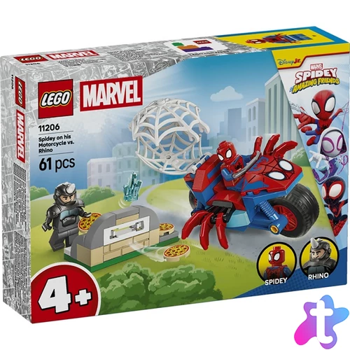 LEGO® | Marvel Póki és csodálatos barátai Motorkerékpáros Pókember vs. Rhino 11206